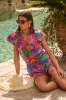 Cindal Floral Hita Ruffle Top sold by Sugarlips