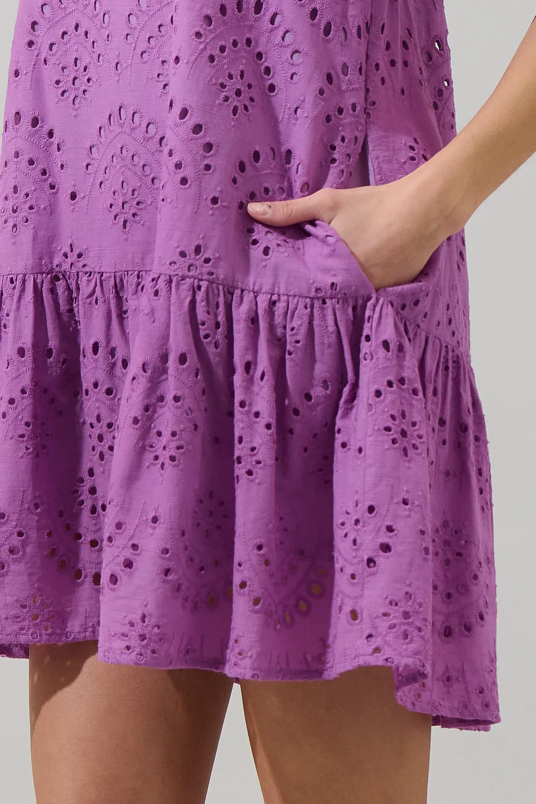 Ivy Eyelet Azari Shift Mini Dress sold by Sugarlips product image thumbnail 5