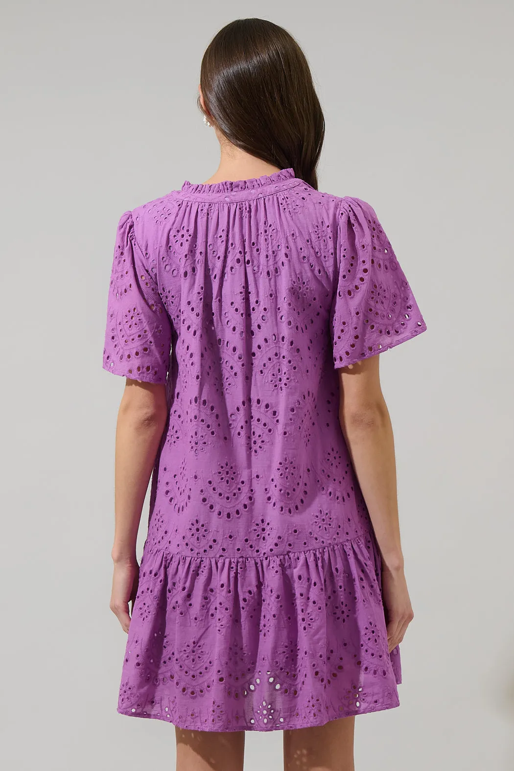 Ivy Eyelet Azari Shift Mini Dress sold by Sugarlips product image thumbnail 2