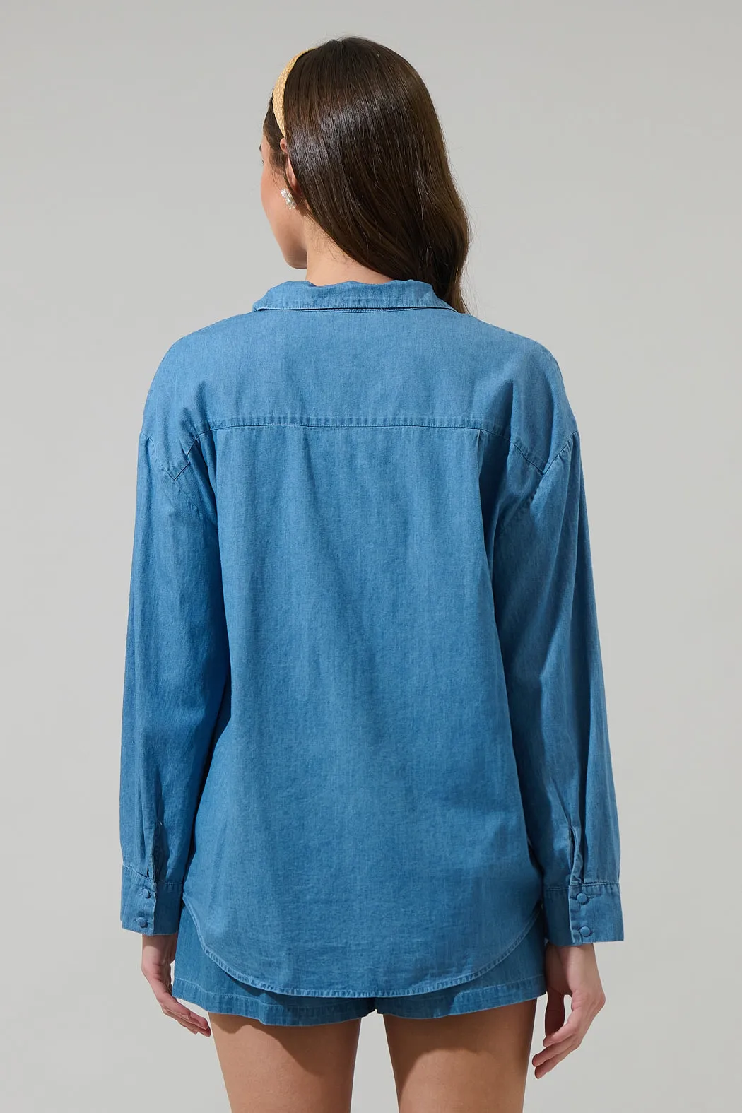 Haysville Chambray Button Up Shirt sold by Sugarlips product image thumbnail 2