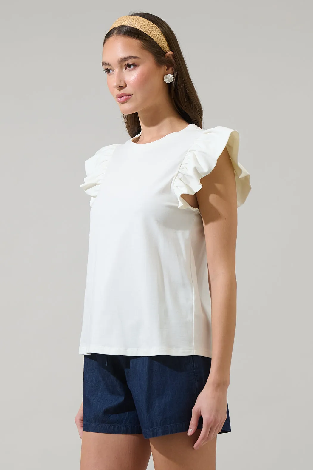 Karis Ruffle Knit Top sold by Sugarlips product image thumbnail 3
