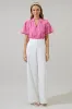 Rosie Eyelet Mei Split Neck Top sold by Sugarlips