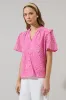 Rosie Eyelet Mei Split Neck Top sold by Sugarlips