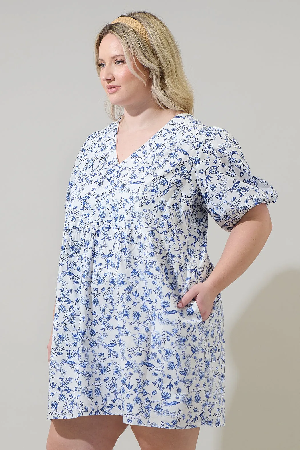 Kearny Floral Jerome Shift Mini Dress Curve sold by Sugarlips product image thumbnail 3