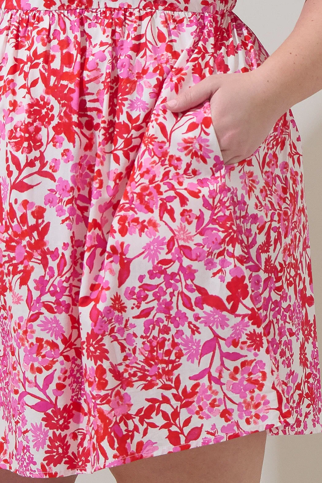 Reidy Floral Samia Smocked Mini Dress Curve sold by Sugarlips product image thumbnail 5