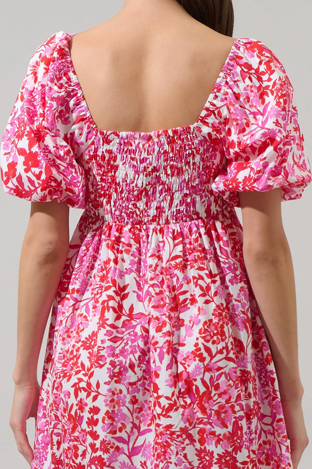 Reidy Floral Samia Smocked Mini Dress sold by Sugarlips product image thumbnail 5