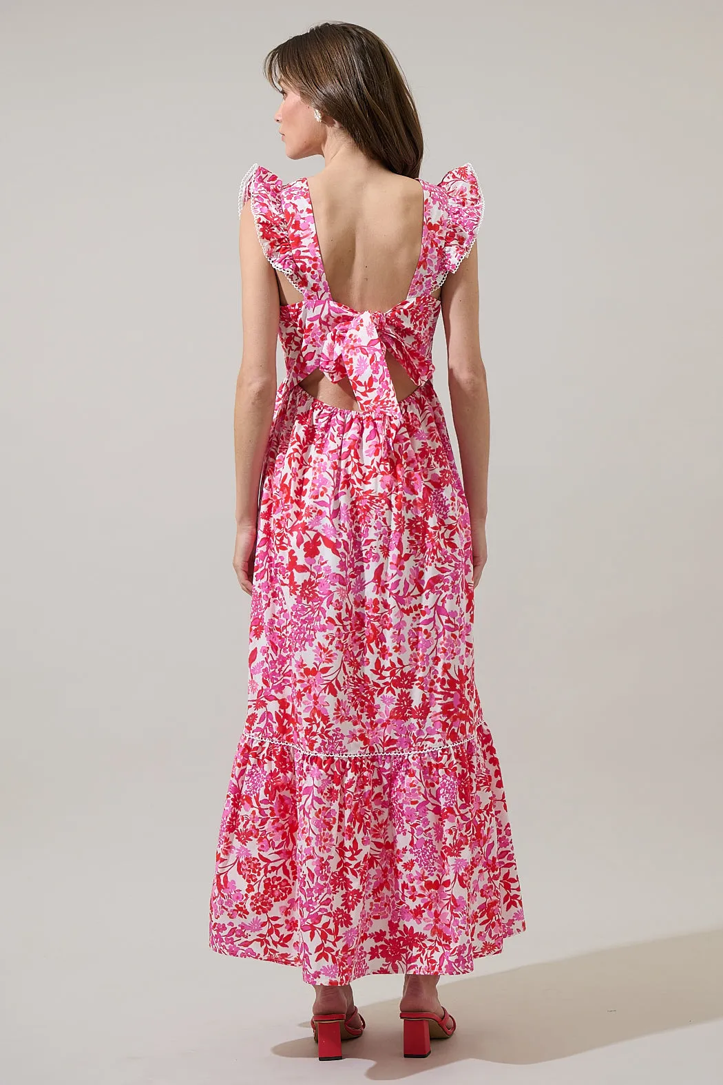 Reidy Floral Mawar Ruffle Maxi Dress sold by Sugarlips product image thumbnail 2