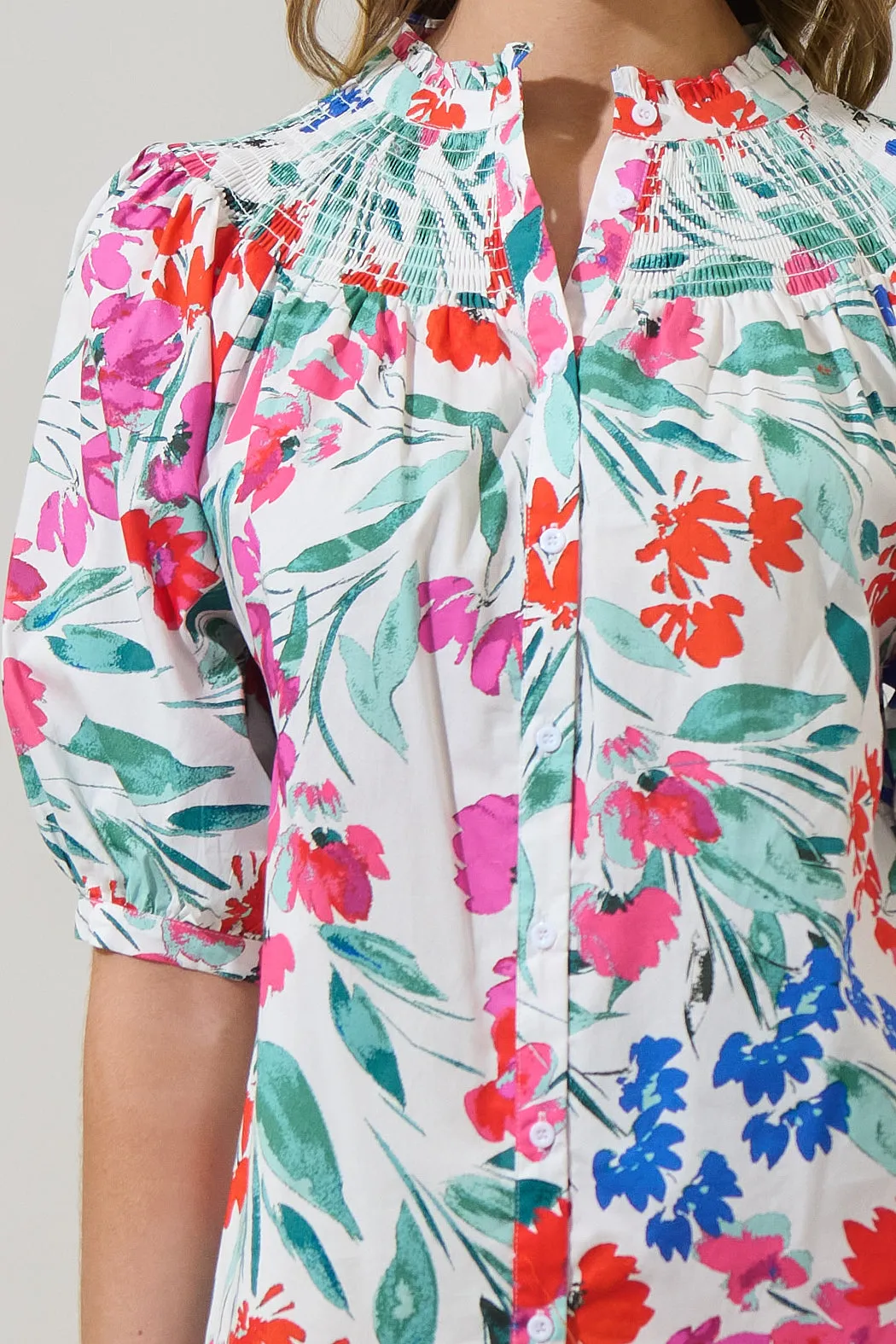 Kivia Blossom Smocked Mock Neck Top sold by Sugarlips product image thumbnail 5