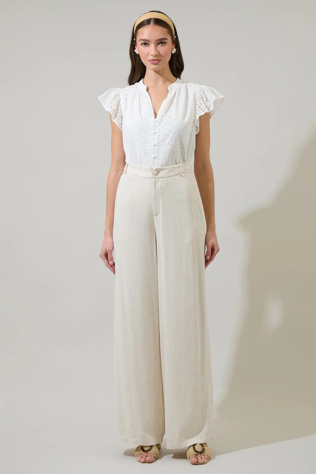 Moe Eyelet Split Neck Top sold by Sugarlips product image thumbnail 4