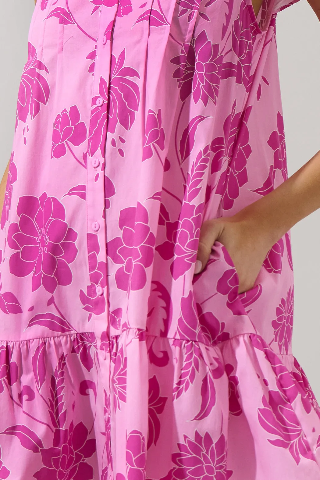 Dovina Floral Paix Shift Mini Dress sold by Sugarlips product image thumbnail 5