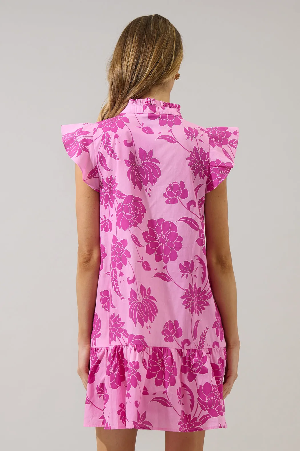 Dovina Floral Paix Shift Mini Dress sold by Sugarlips product image thumbnail 2