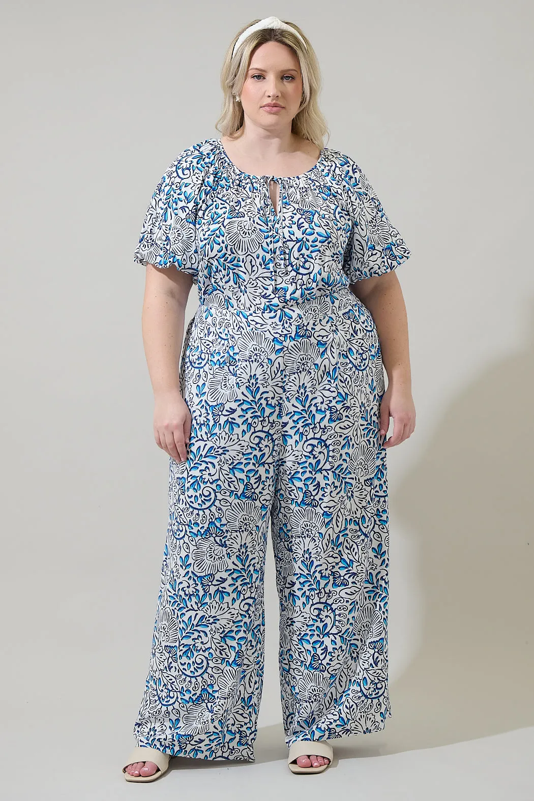 Mize Floral Elena Wide Leg Pants Curve sold by Sugarlips product image thumbnail 4