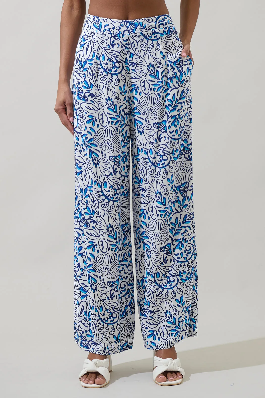 Mize Floral Elena Wide Leg Pants sold by Sugarlips