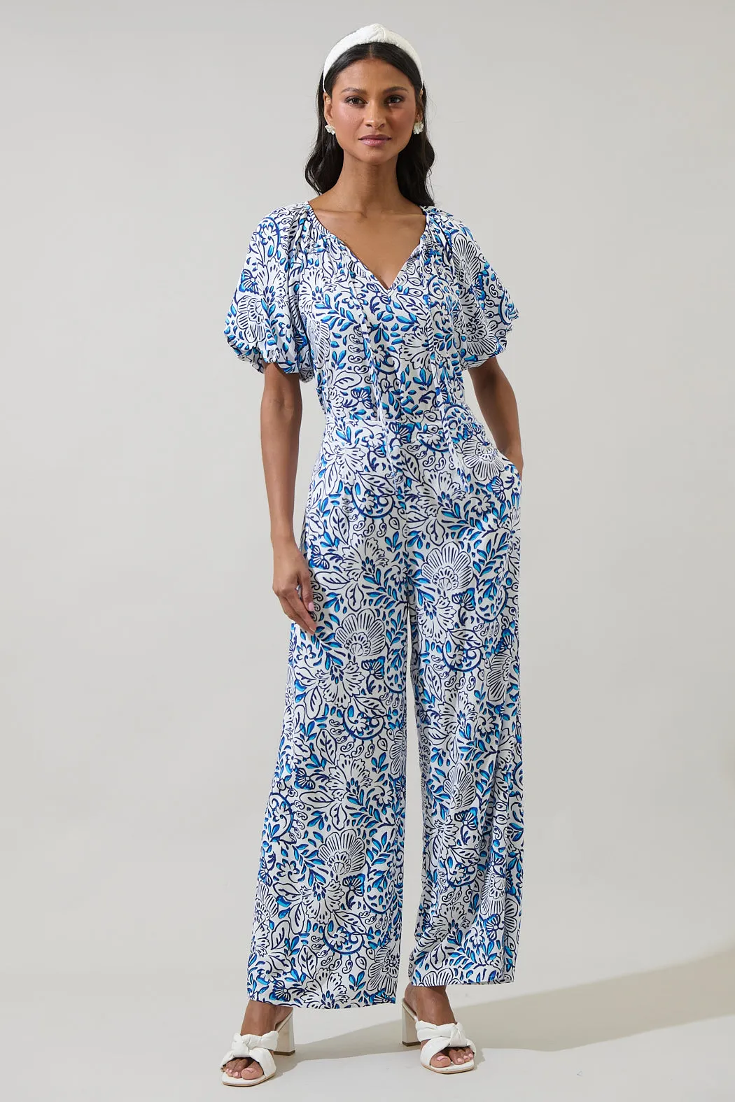 Mize Floral Elena Wide Leg Pants sold by Sugarlips product image thumbnail 4