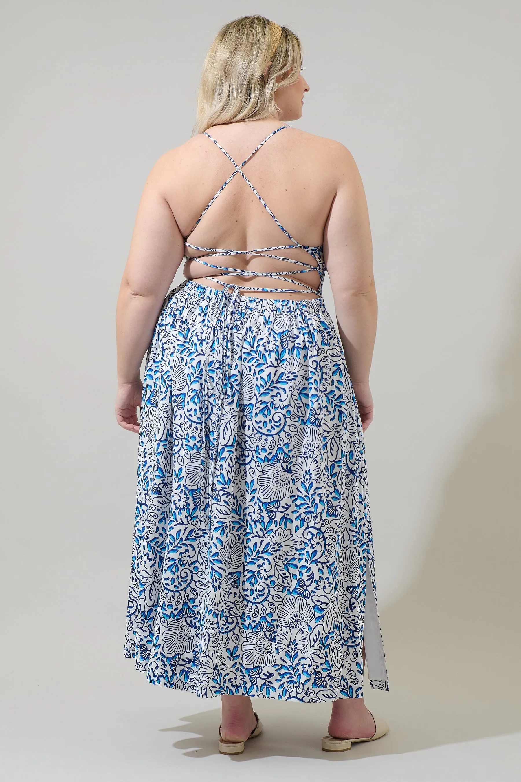 Mize Floral Mavis Criss Cross Midi Dress Curve sold by Sugarlips product image thumbnail 2
