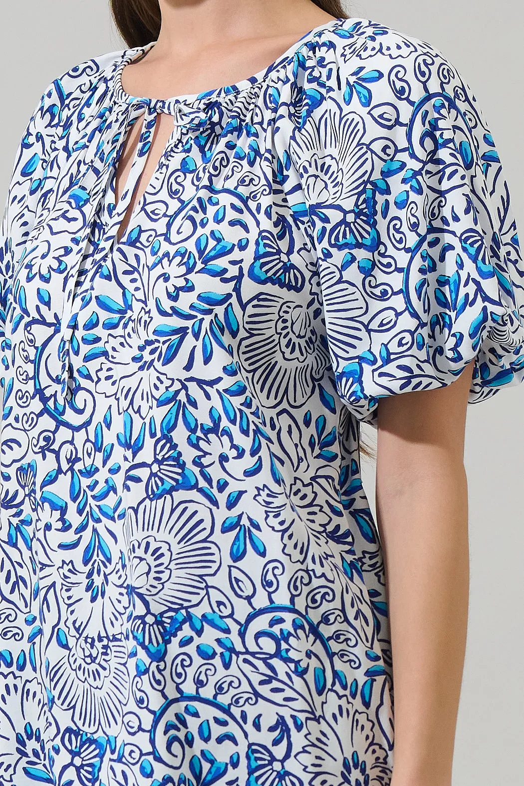 Mize Floral Overseas Balloon Sleeve Top sold by Sugarlips product image thumbnail 5