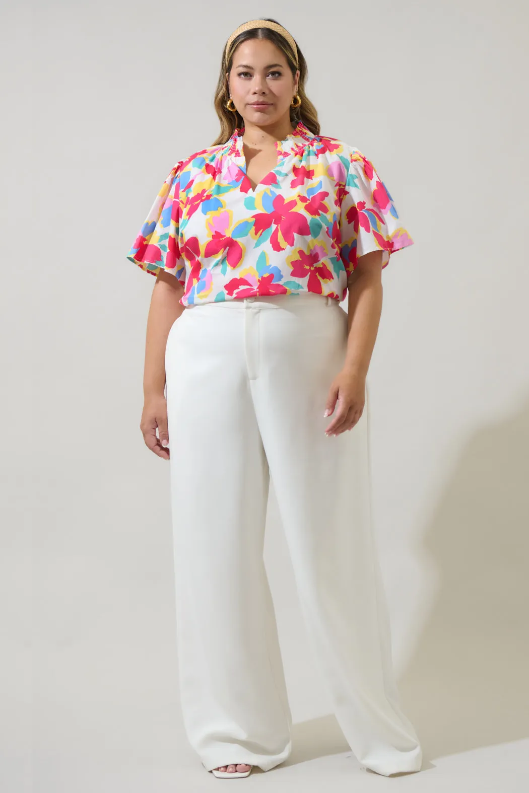 Yani Floral Barcy Smocked Top Curve sold by Sugarlips product image thumbnail 4