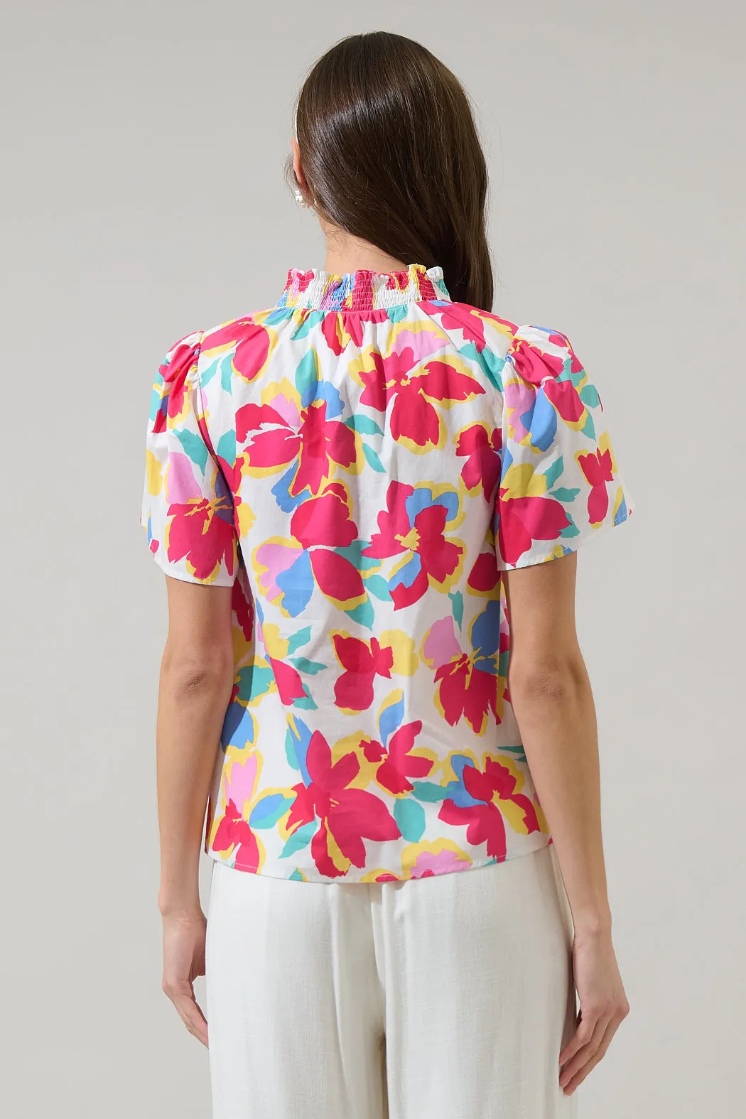 Yani Floral Barcy Smocked Top sold by Sugarlips product image thumbnail 2