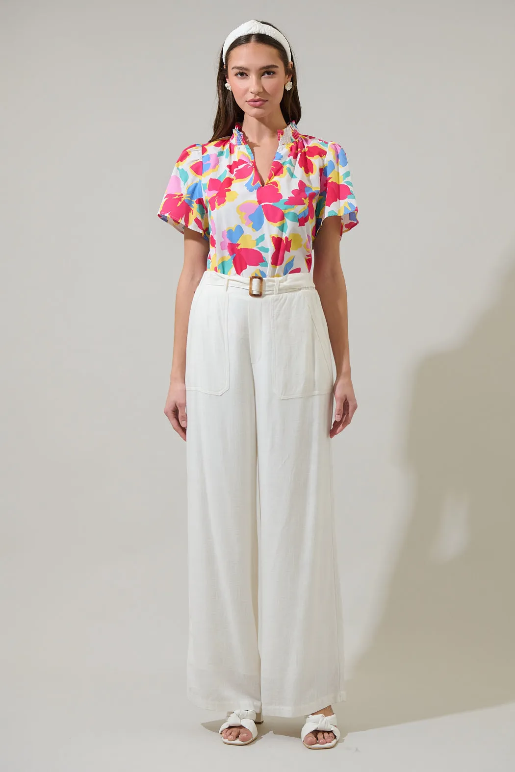 Yani Floral Barcy Smocked Top sold by Sugarlips product image thumbnail 4