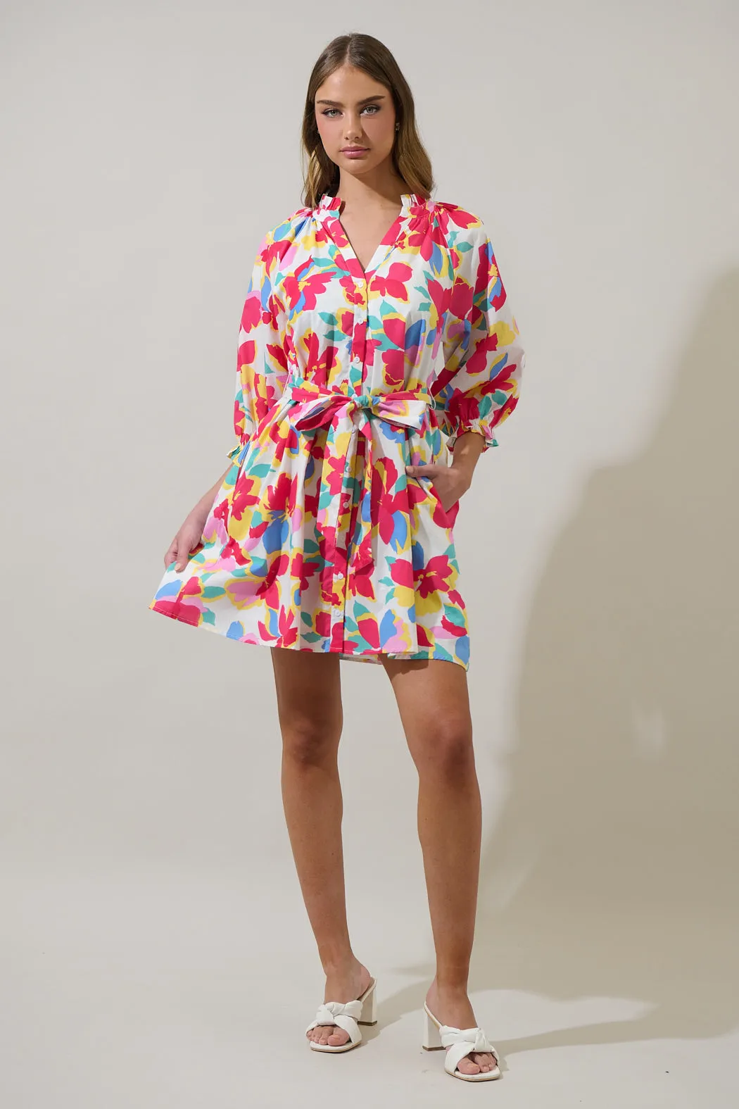 Yani Floral Tursa Shift Mini Dress sold by Sugarlips product image thumbnail 4