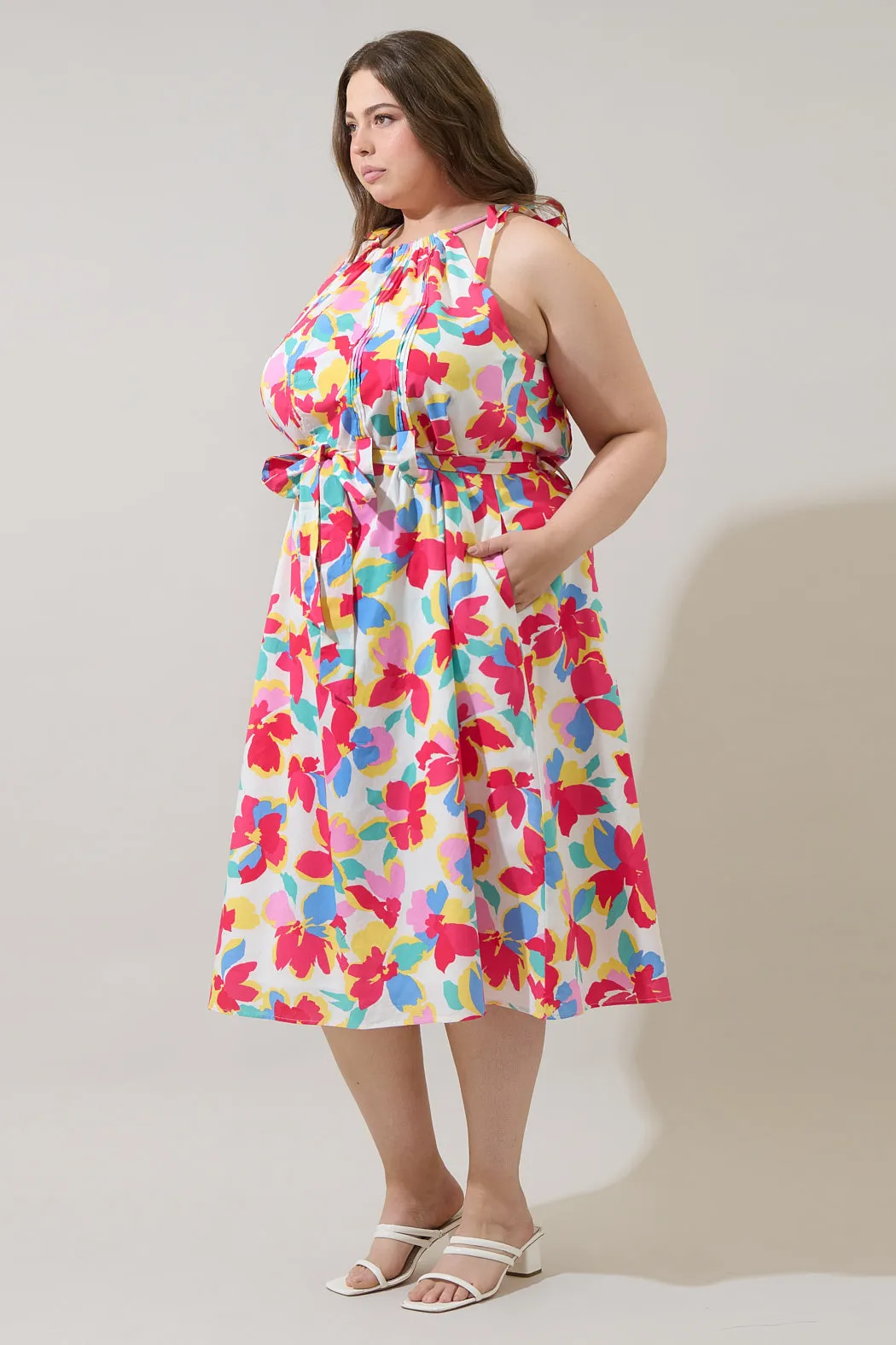 Yani Floral Luvi Sleeveless Midi Dress Curve sold by Sugarlips product image thumbnail 3