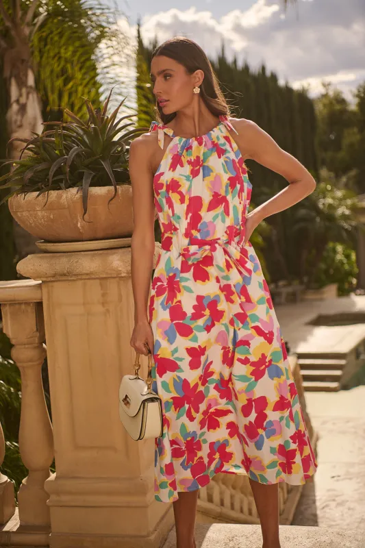 Yani Floral Luvi Sleeveless Midi Dress sold by Sugarlips