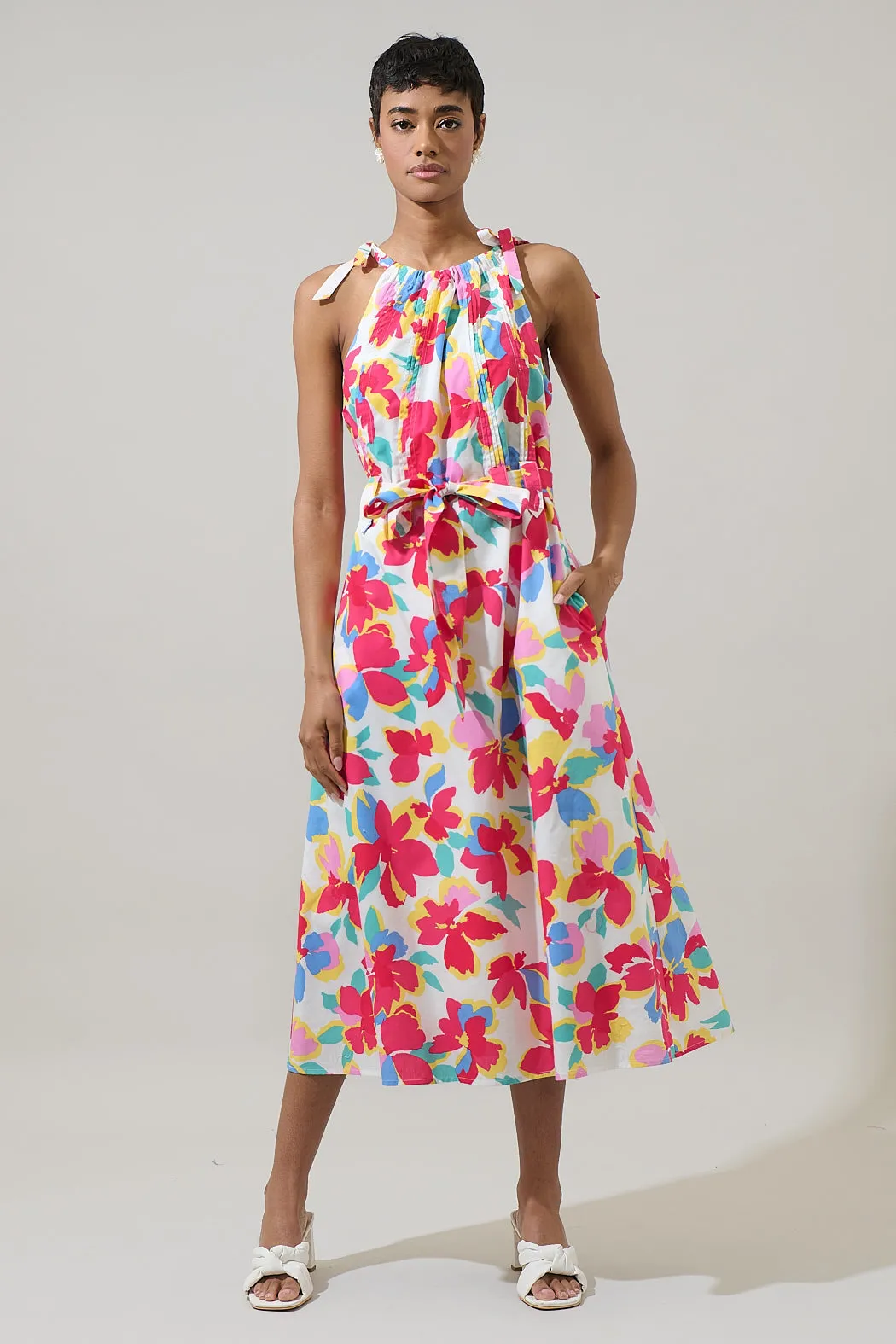 Yani Floral Luvi Sleeveless Midi Dress sold by Sugarlips product image thumbnail 2