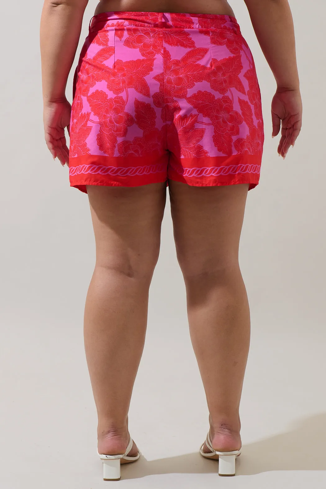 Rency Floral Arvery Pleated Shorts Curve sold by Sugarlips product image thumbnail 2