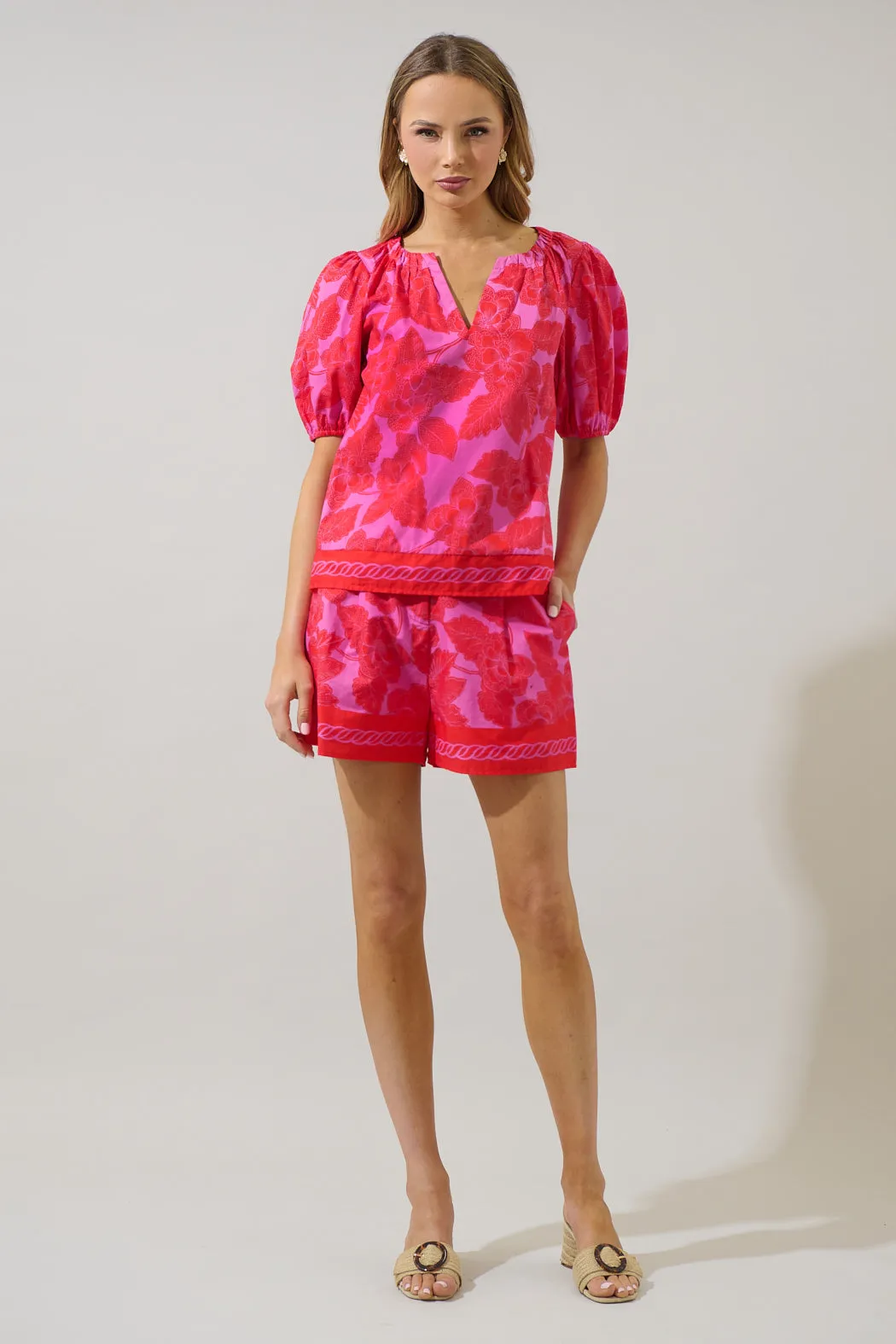 Rency Floral Arvery Pleated Shorts sold by Sugarlips product image thumbnail 4