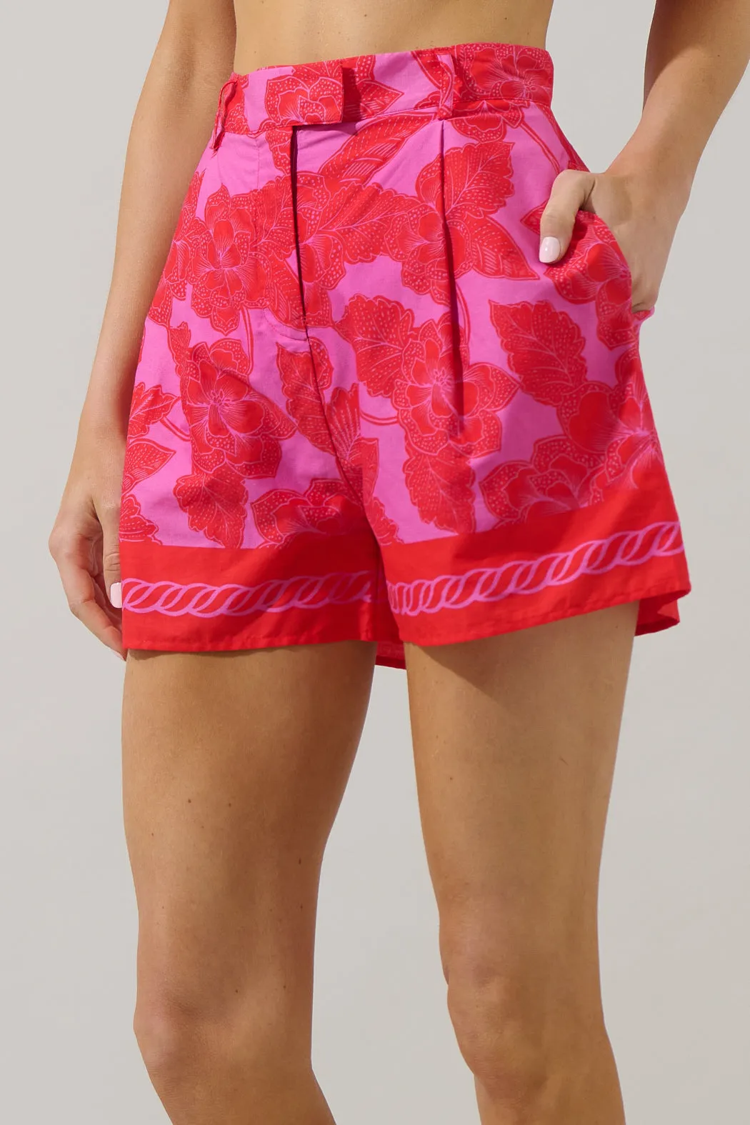 Rency Floral Arvery Pleated Shorts sold by Sugarlips product image thumbnail 5