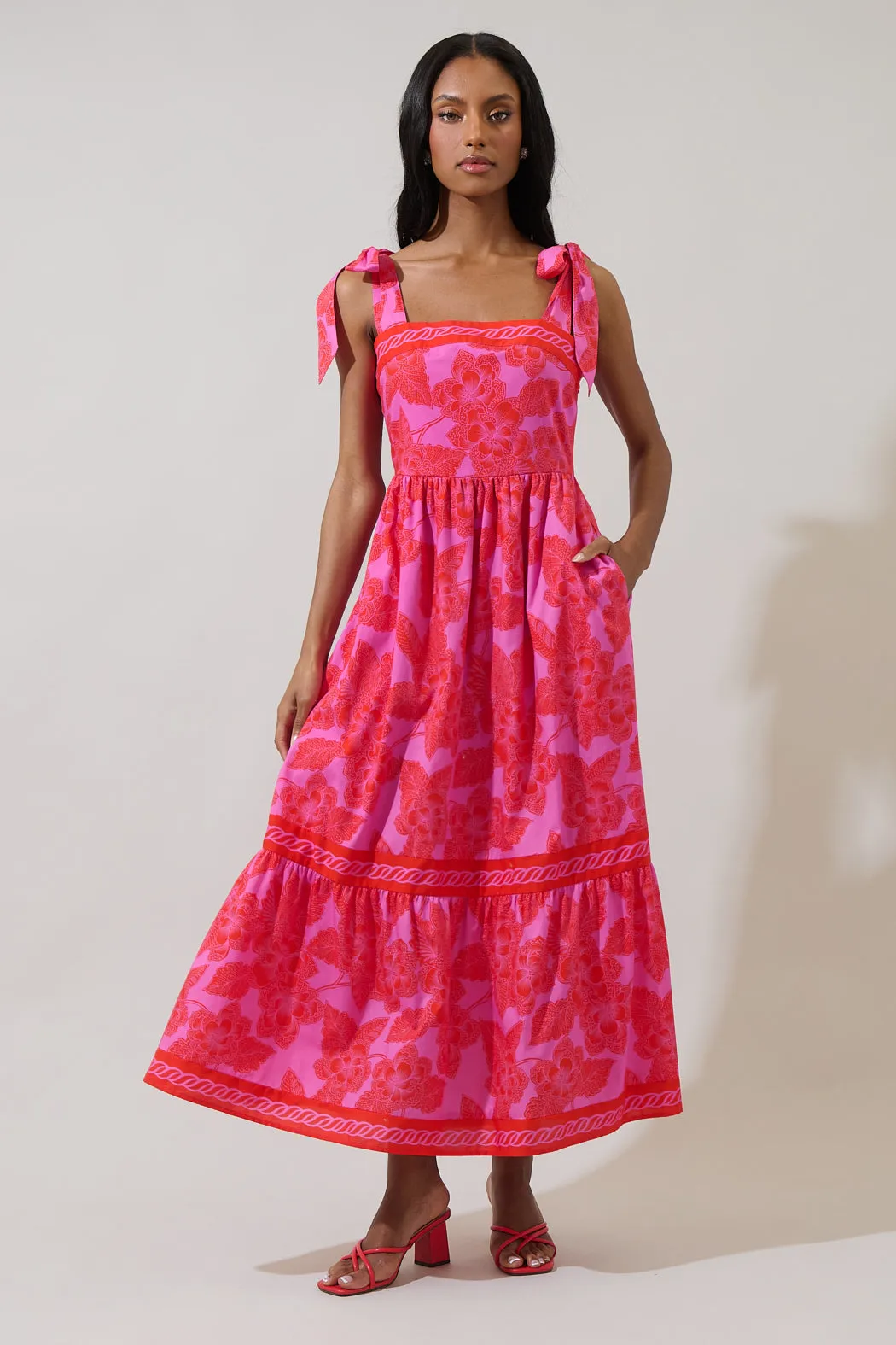 Rency Floral Pime Smocked Maxi Dress sold by Sugarlips product image thumbnail 2