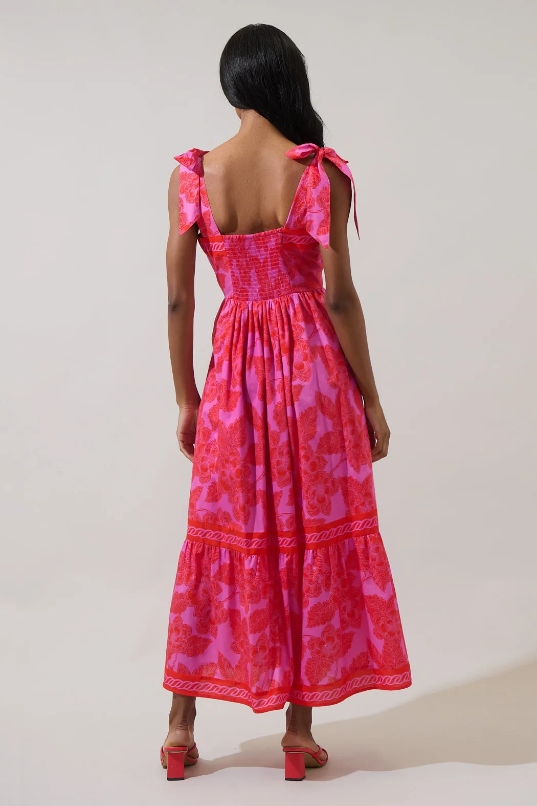 Rency Floral Pime Smocked Maxi Dress sold by Sugarlips product image thumbnail 3