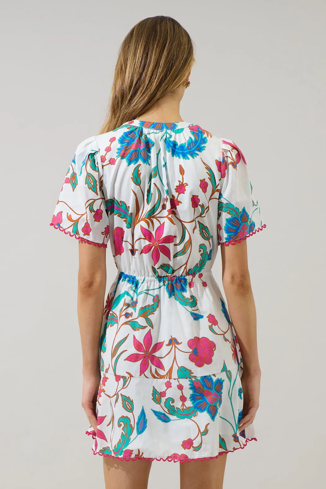 Izzie Floral Bouse Shift Mini Dress sold by Sugarlips product image thumbnail 2