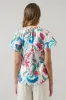Izzie Floral Macy Ruffle Top sold by Sugarlips