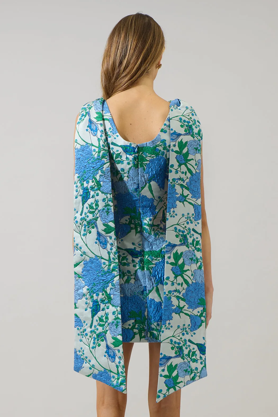 Willa Floral Jacquard Bow Sash Dress sold by Sugarlips product image thumbnail 2