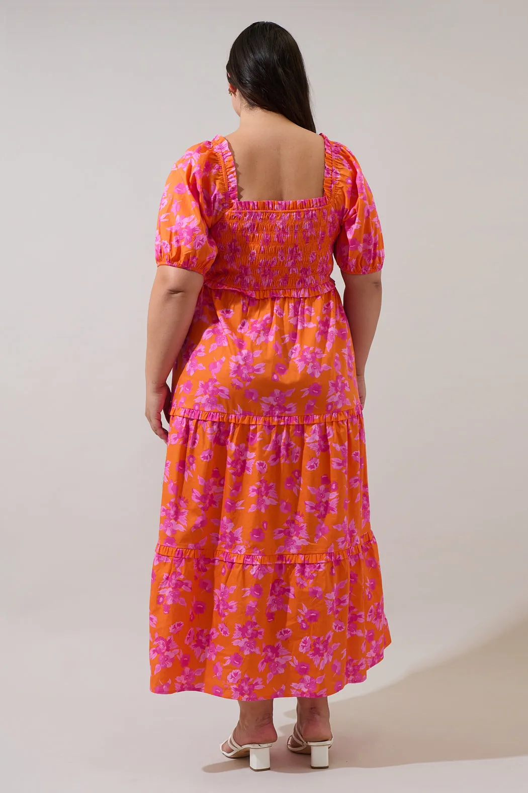 Cala Floral Alycia Smocked Maxi Dress Curve sold by Sugarlips product image thumbnail 2