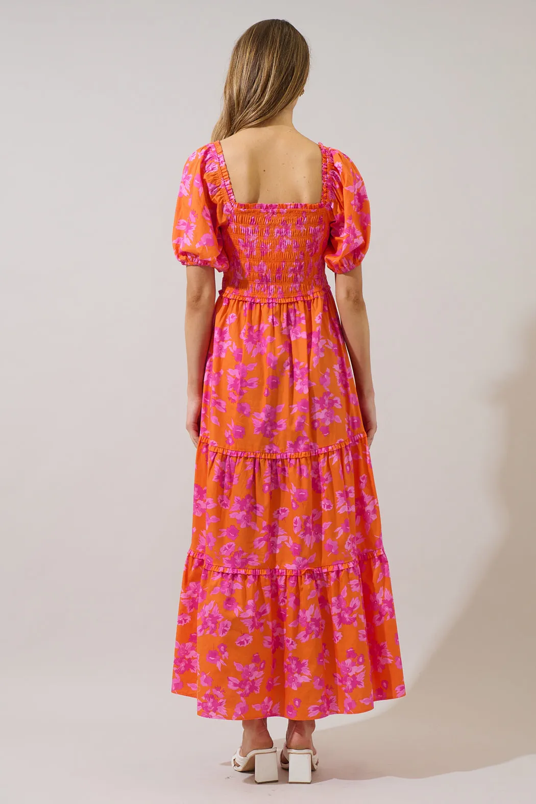 Cala Floral Alycia Smocked Maxi Dress sold by Sugarlips product image thumbnail 3