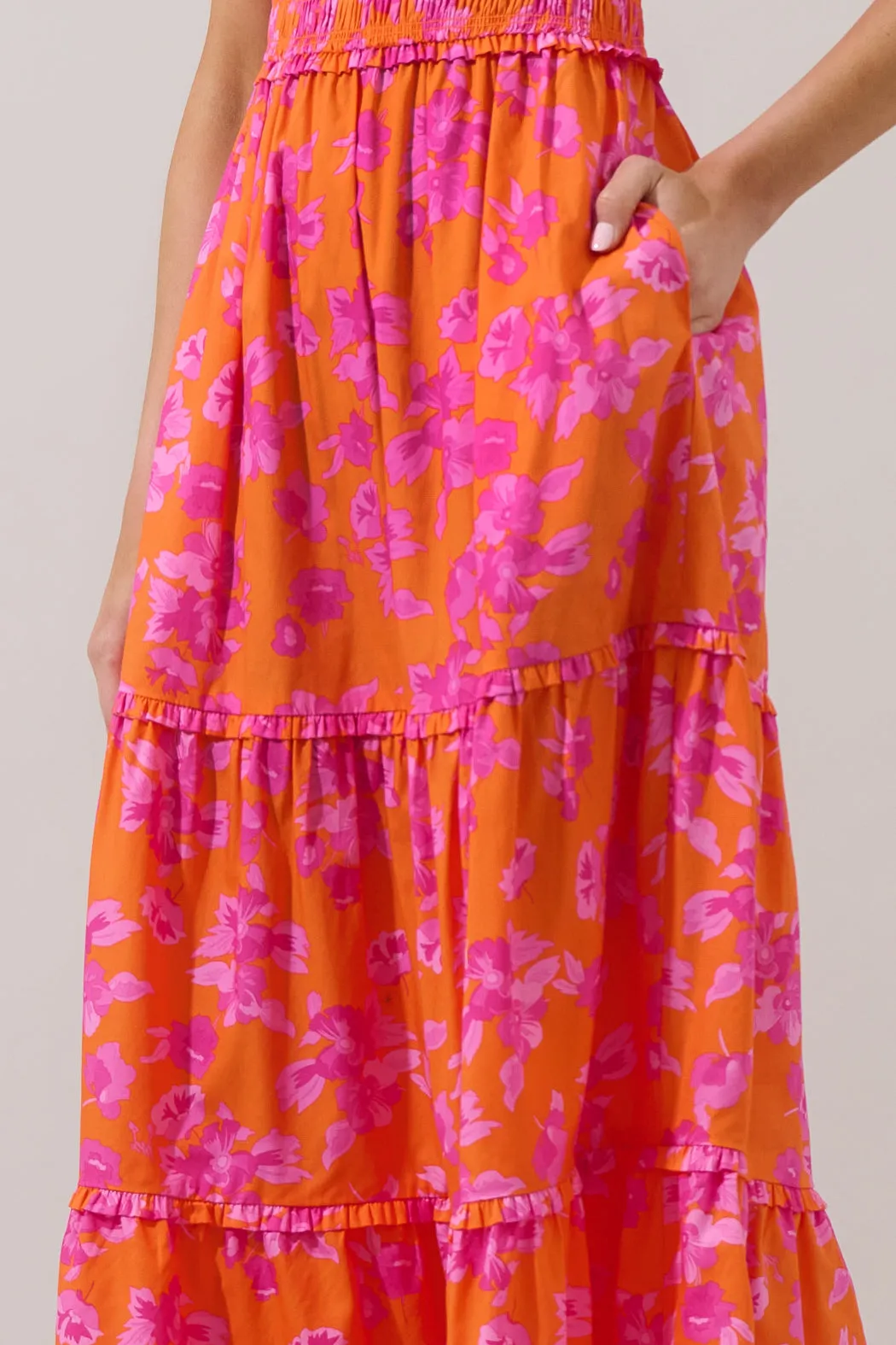 Cala Floral Alycia Smocked Maxi Dress sold by Sugarlips product image thumbnail 5