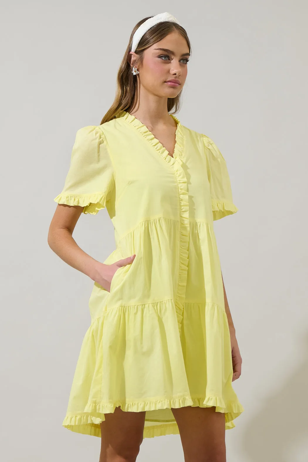 Kara Ruffle Shift Mini Dress sold by Sugarlips product image thumbnail 3