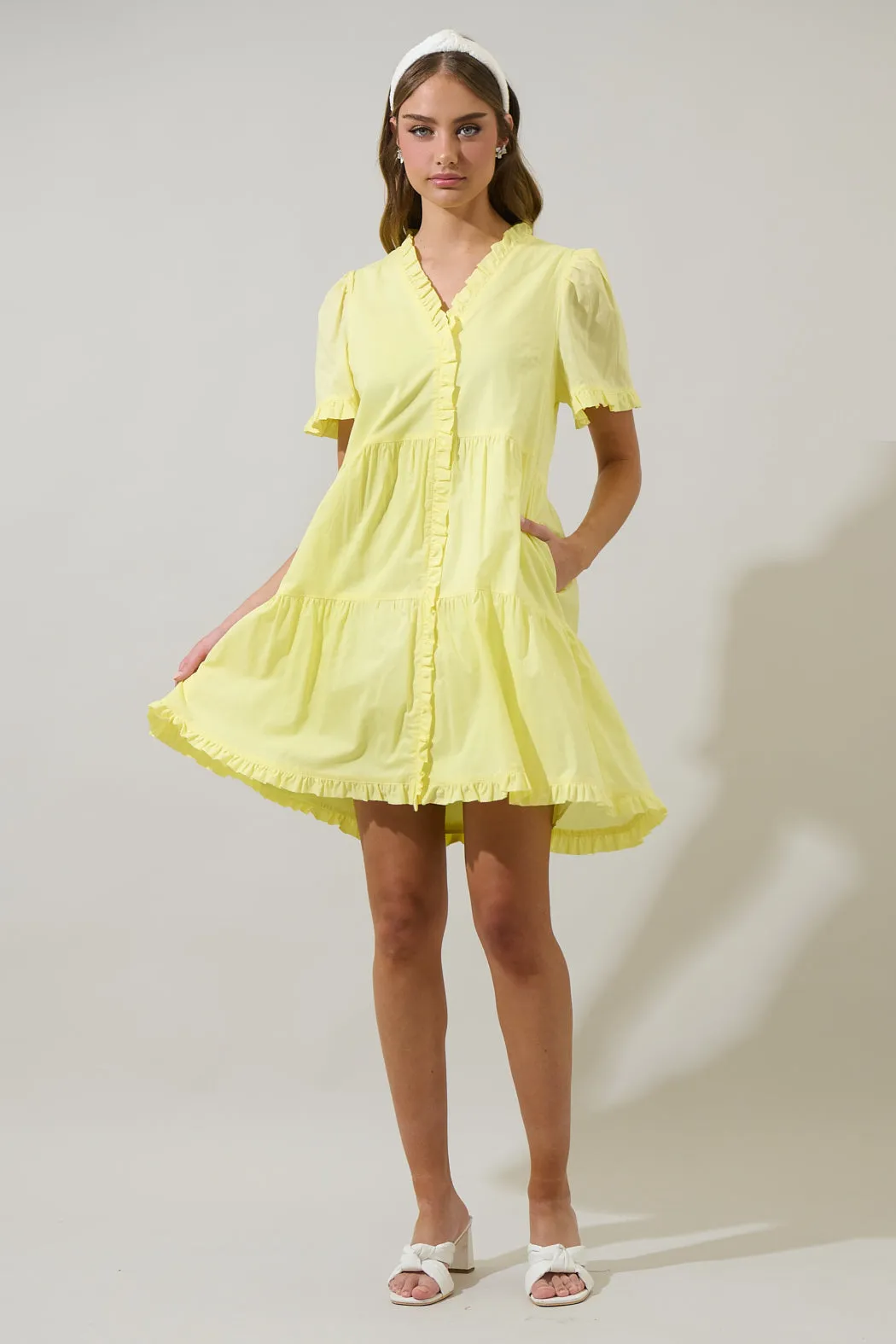 Kara Ruffle Shift Mini Dress sold by Sugarlips product image thumbnail 4