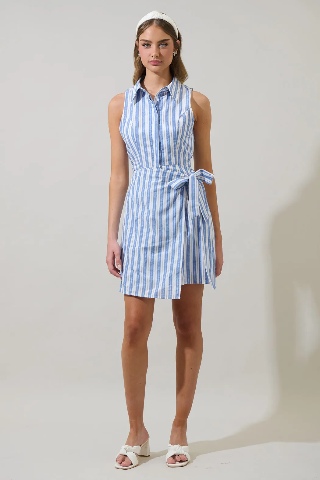 Joncy Striped Dalie Sleeveless Mini Dress sold by Sugarlips product image thumbnail 4