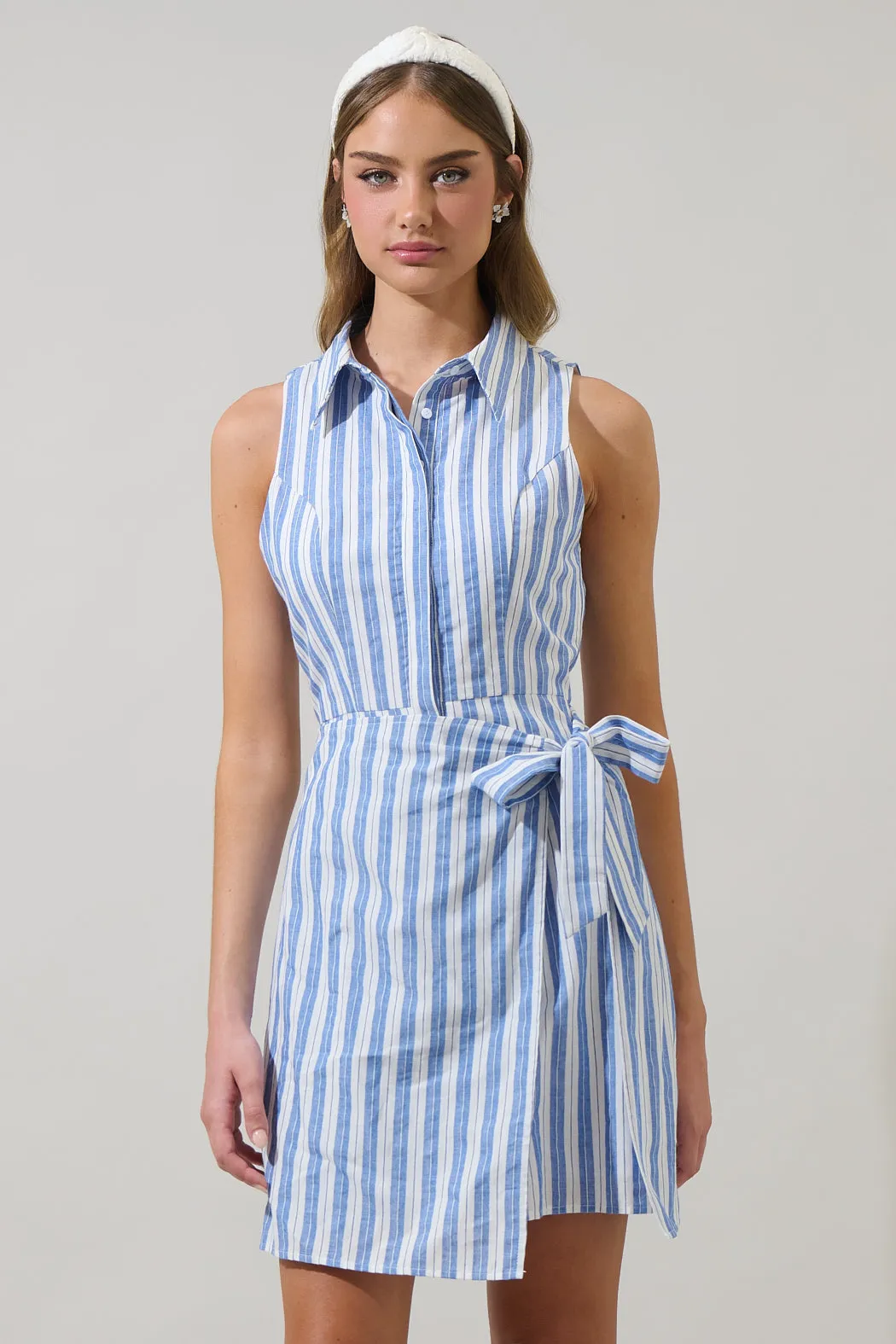 Joncy Striped Dalie Sleeveless Mini Dress sold by Sugarlips