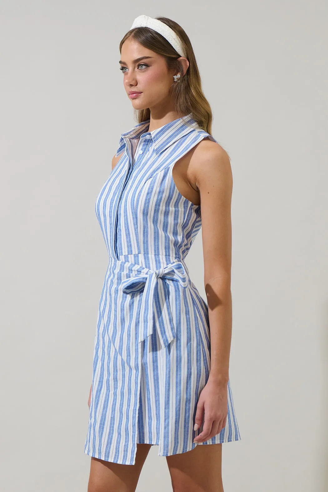 Joncy Striped Dalie Sleeveless Mini Dress sold by Sugarlips product image thumbnail 3
