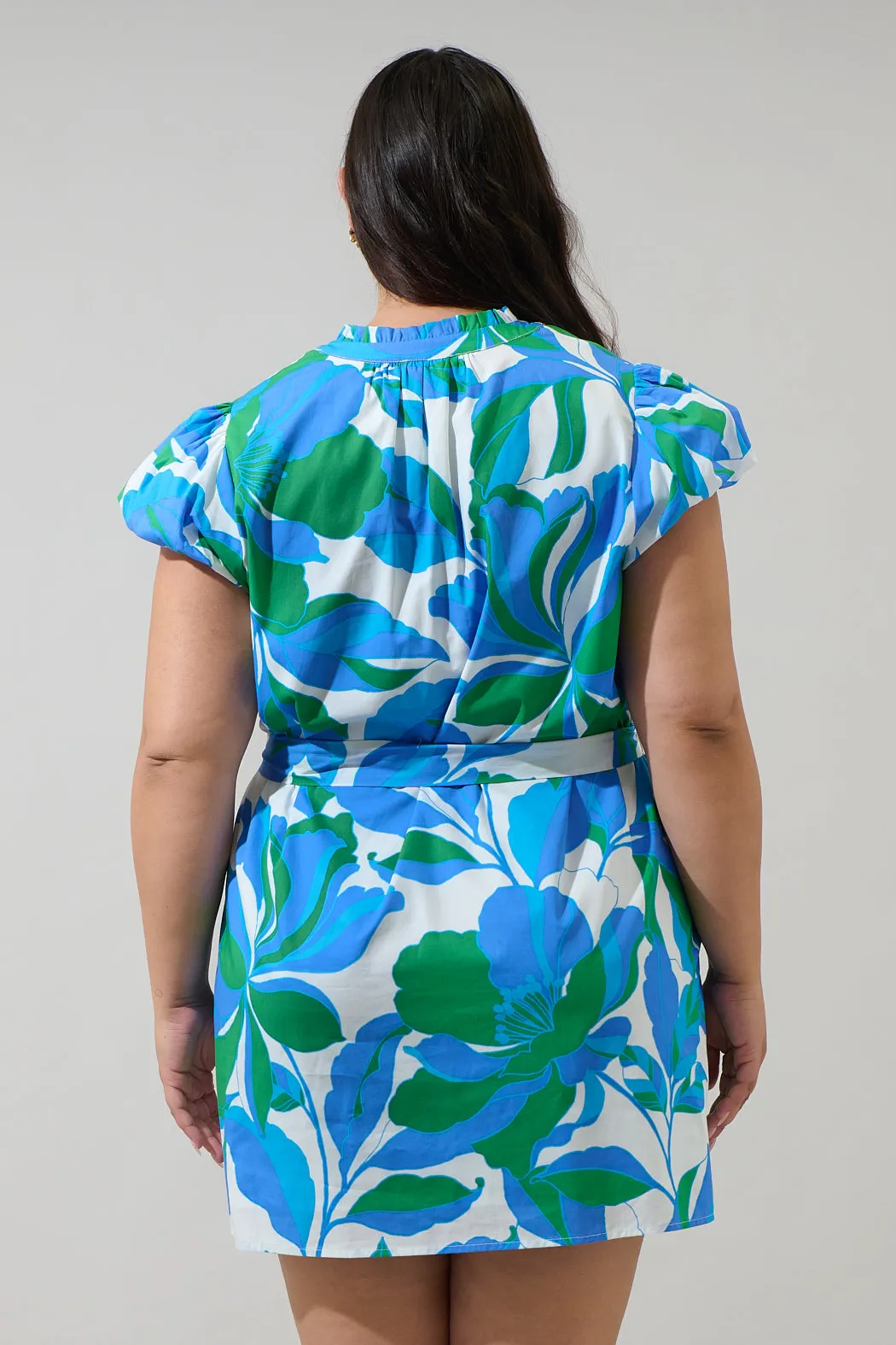 Pansie Floral Orela Shift Mini Dress Curve sold by Sugarlips product image thumbnail 2