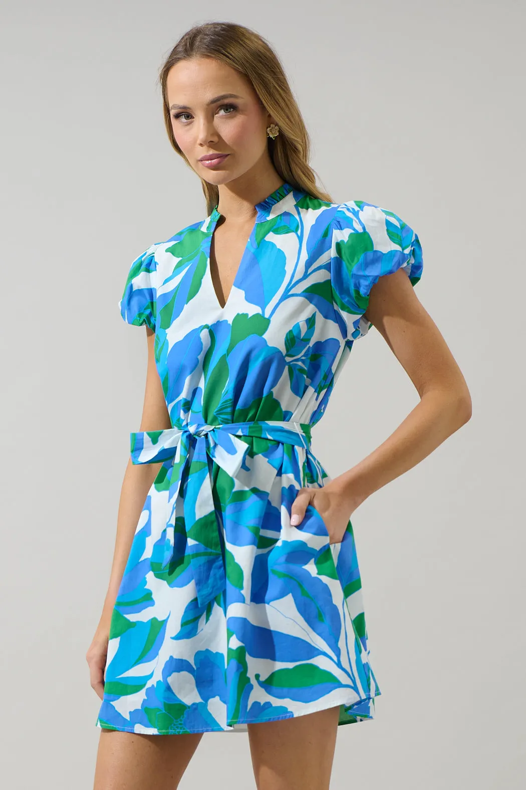 Pansie Floral Orela Shift Mini Dress sold by Sugarlips product image thumbnail 3
