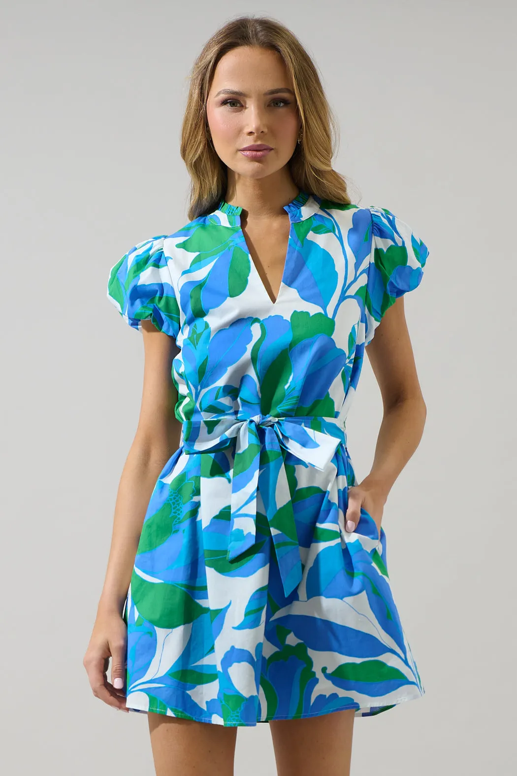 Pansie Floral Orela Shift Mini Dress sold by Sugarlips