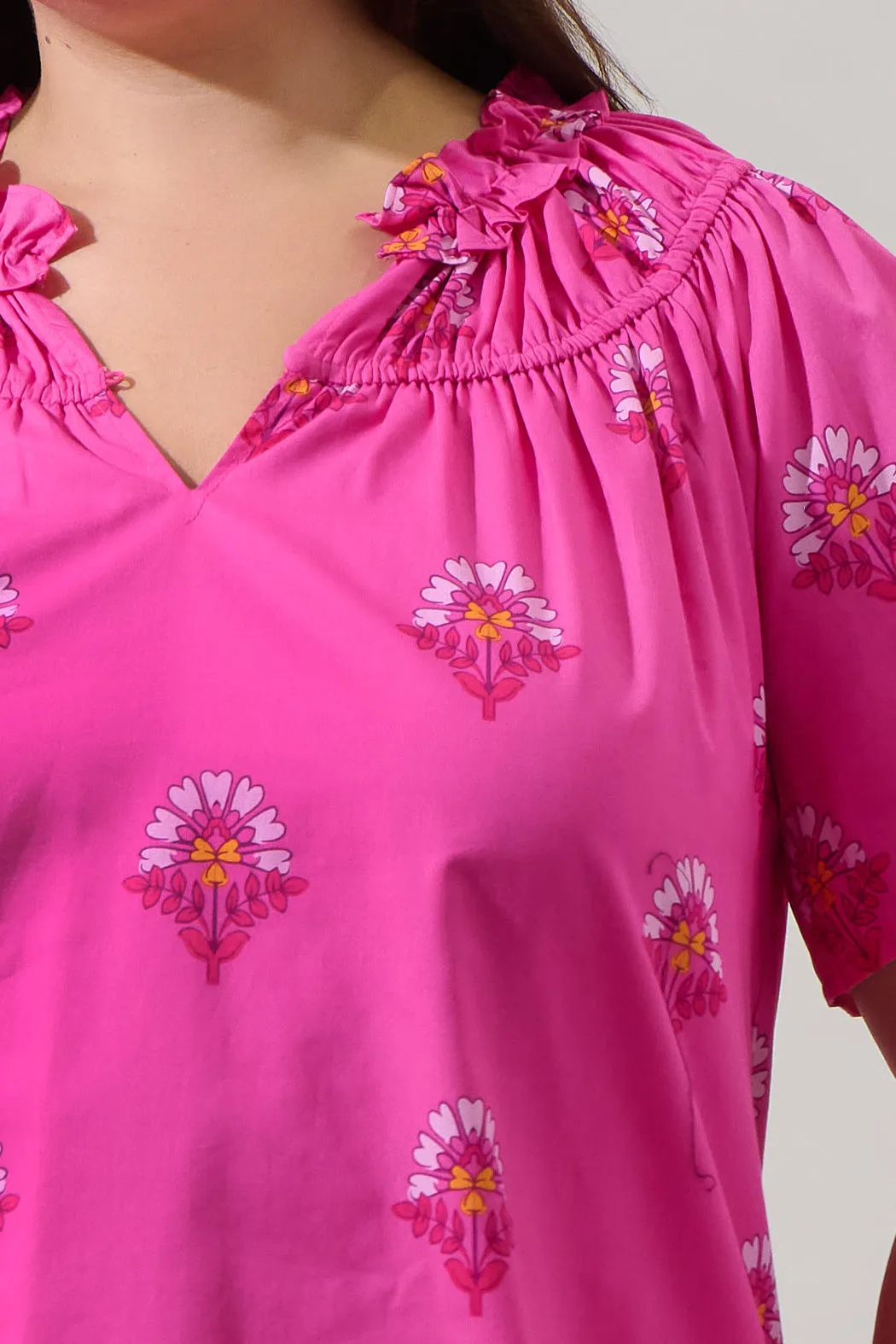 Scarlett Floral Darthy Smocked Top Curve sold by Sugarlips product image thumbnail 5