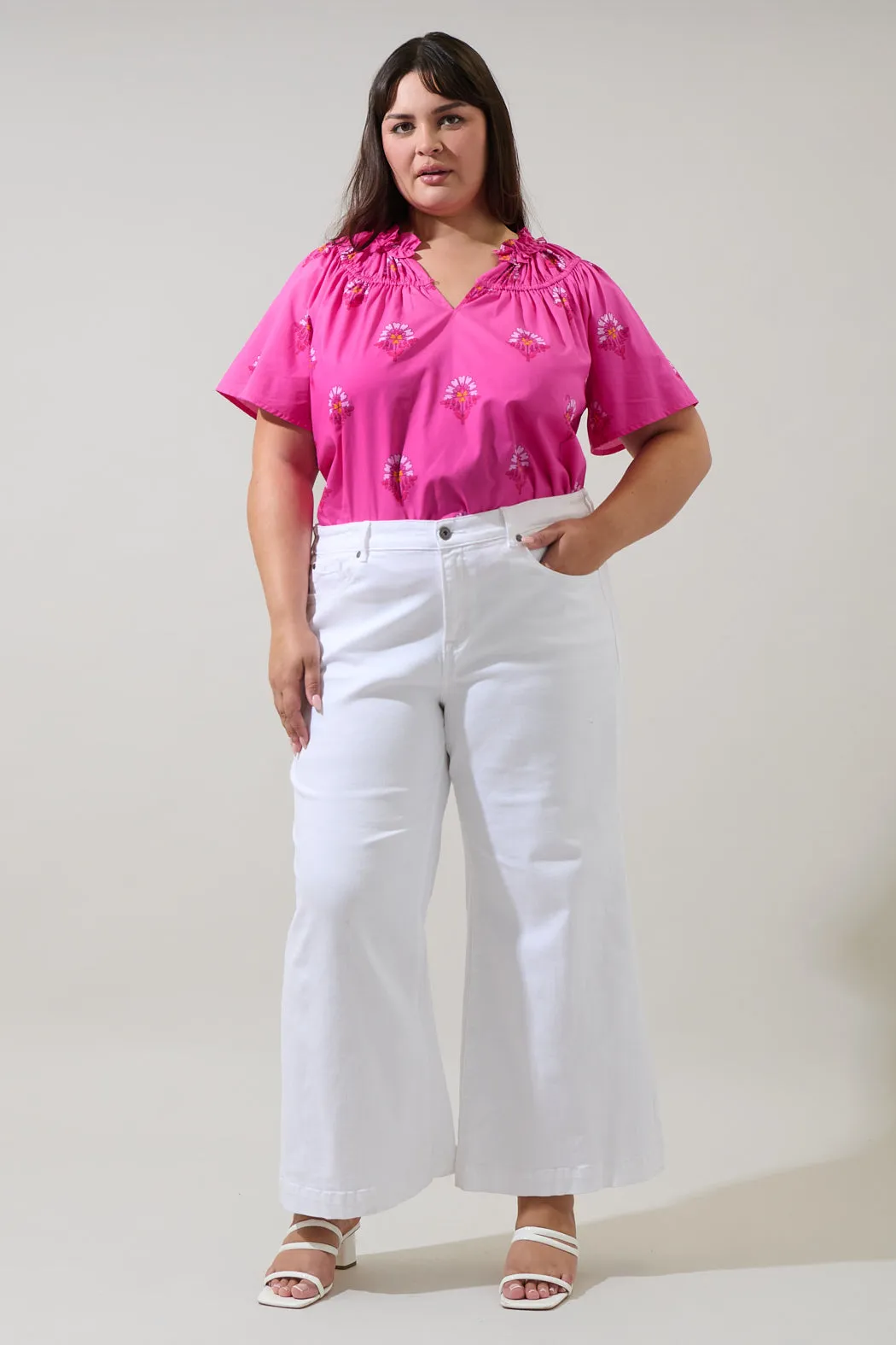 Scarlett Floral Darthy Smocked Top Curve sold by Sugarlips product image thumbnail 4