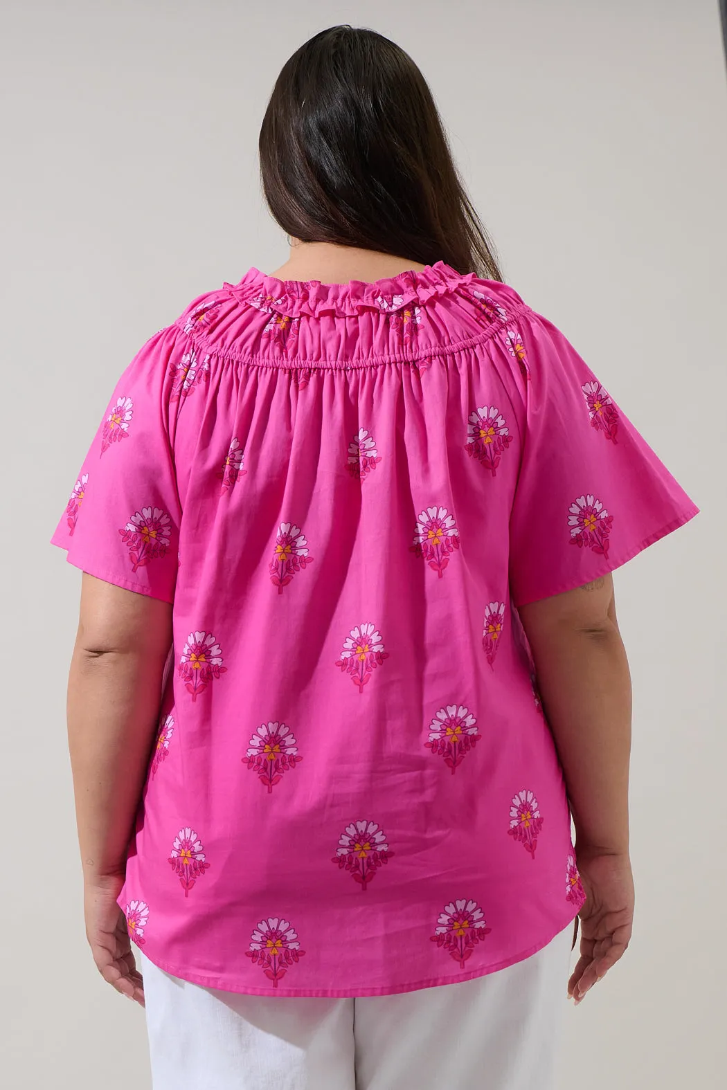 Scarlett Floral Darthy Smocked Top Curve sold by Sugarlips product image thumbnail 2