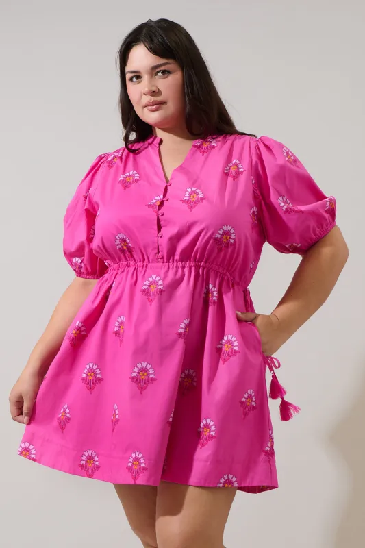Scarlett Floral Hesper Mini Dress Curve sold by Sugarlips